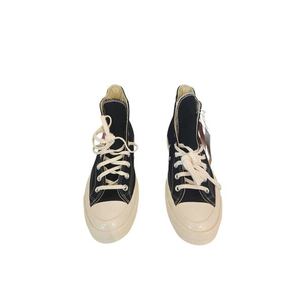 NIB Converse x COMME des GARCONS PLAY Chuck 70 Hi-Top Black Red 8.5 - Picture 5 of 10